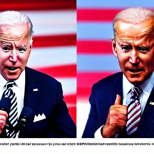 Image similar to joe biden lasering russia with his eyes