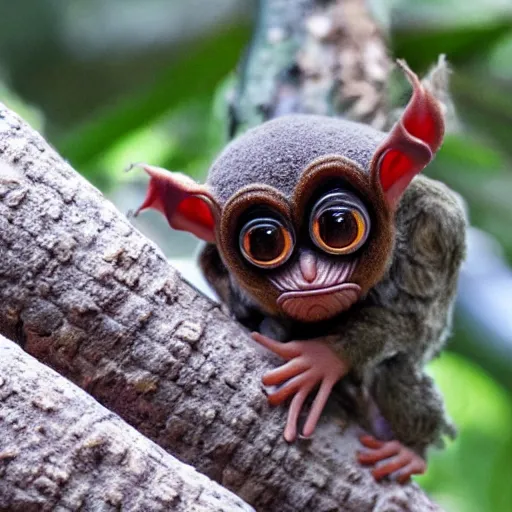 Prompt: tarsier and cthulhu mix