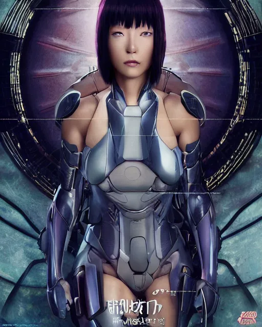 Image similar to weta disney pixar movie still portrait photo of motoko kusanagi ghost in the shell : : as cyborg woman by pixar : : by weta, wlop, ilya kuvshinov, rossdraws, artgerm, marvel, maxim cover, latex, octane render, sweaty, iridescent, bright morning, anime, liosh, mucha : :