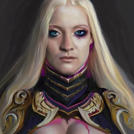 Image similar to Olivia Taylor Dudley as Shalltear Bloodfallen, professional modeling, looking down on the camera, detailed, centered, digital painting, artstation, concept art, donato giancola, Joseph Christian Leyendecker, WLOP, Boris Vallejo, Breathtaking, 8k resolution, extremely detailed, beautiful, establishing shot, artistic, hyperrealistic, beautiful face, octane render, cinematic lighting, dramatic lighting, masterpiece