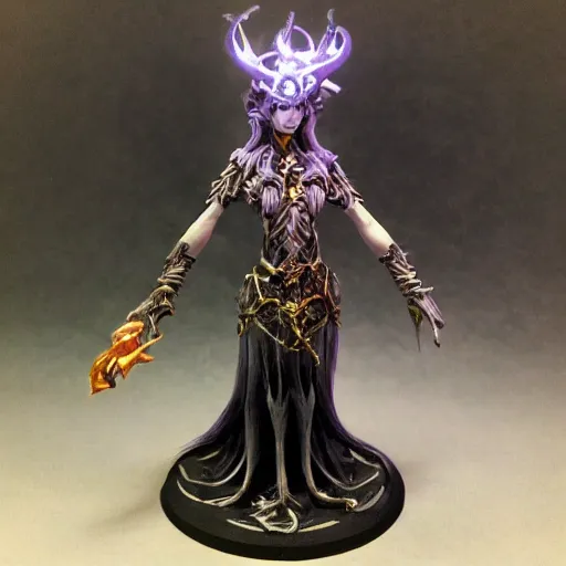 Prompt: enchanting lich enchantress, full body, perspective, dnd