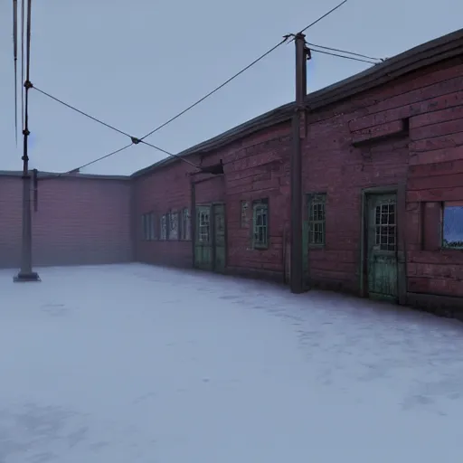 Prompt: life in a soviet gulag by otto dix, hyperrealistic, unreal engine, volumetric lighting, highly detailed