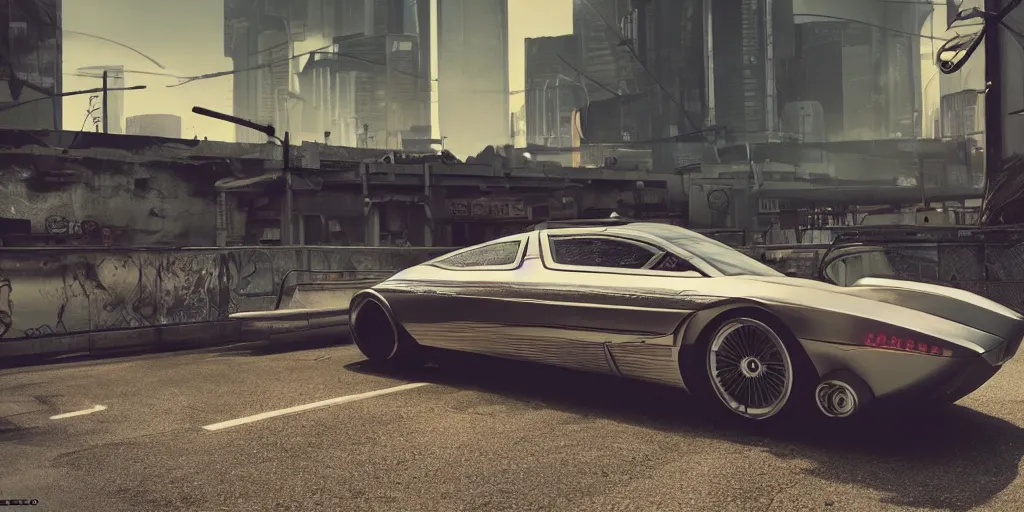 Image similar to a vintage modern futuristic scifi cyberpunk car design, car design, vehicle, car photography, 4 k