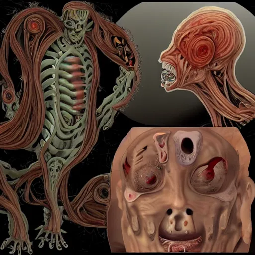 Image similar to I have no mouth and I must scream. Body horror