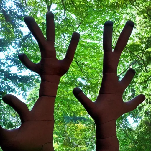 Prompt: trees made out of hands