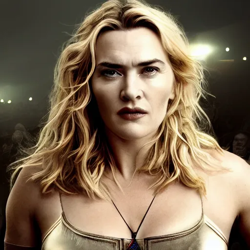 Image similar to Kate Winslet being a warrior, 8k hd