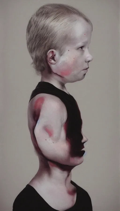 Image similar to The end of an organism, by Gottfried Helnwein