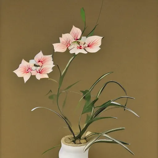 Prompt: photo of japanese ikebana, high detail