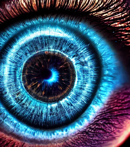 Image similar to the universe in an eye, intricate, super detailed, 4K,