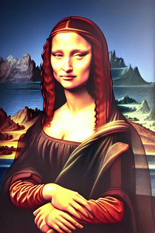 Prompt: Angeline Jolie as Mona Lisa,
