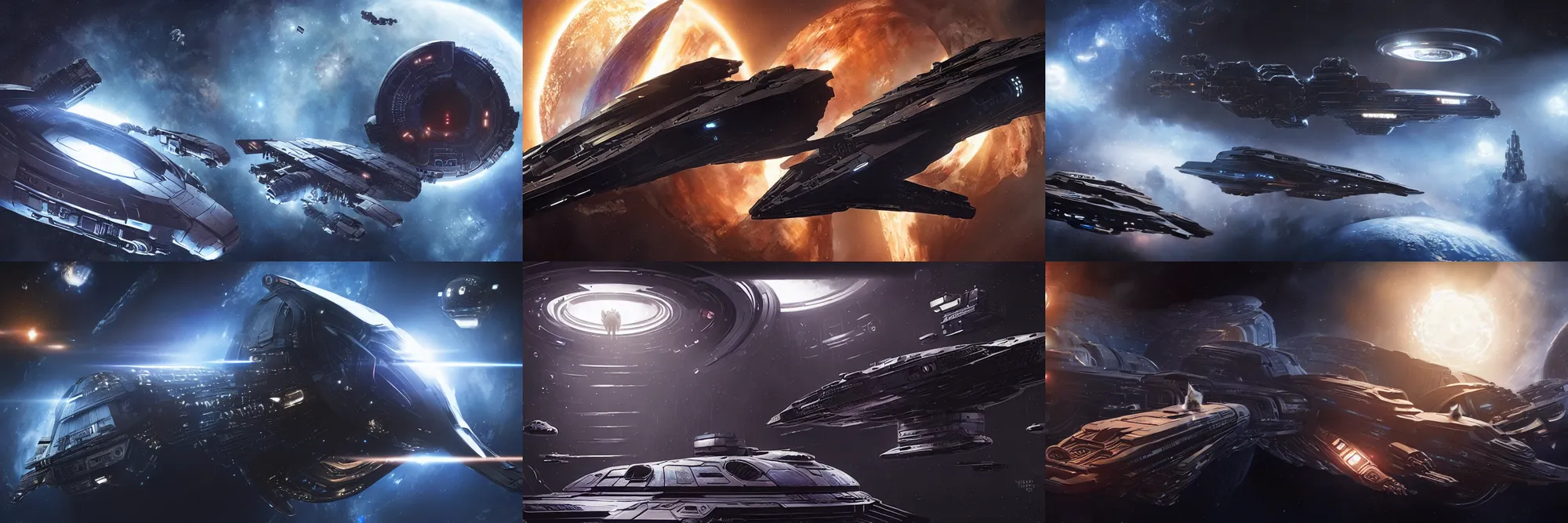 Prompt: Cat summons a spaceship, highly detailed, epic, concept art from The Expanse