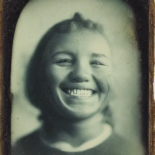 Prompt: demonic whale smiling, portrait, picture, tintype.