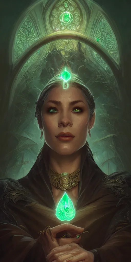 Image similar to sinister mage, magic the gathering, ancient, sand, emerald, intricate, highly detailed, digital painting, artstation, concept art, smooth, sharp focus, illustration, Unreal Engine 5, 8K, art by artgerm and greg rutkowski and alphonse mucha