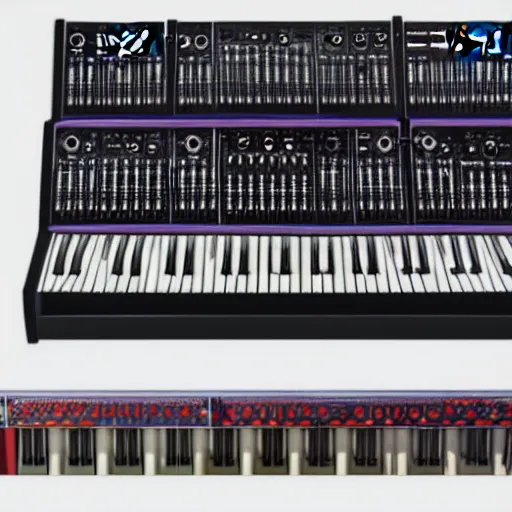 Image similar to moog system 100 modular synth covered in tentacles