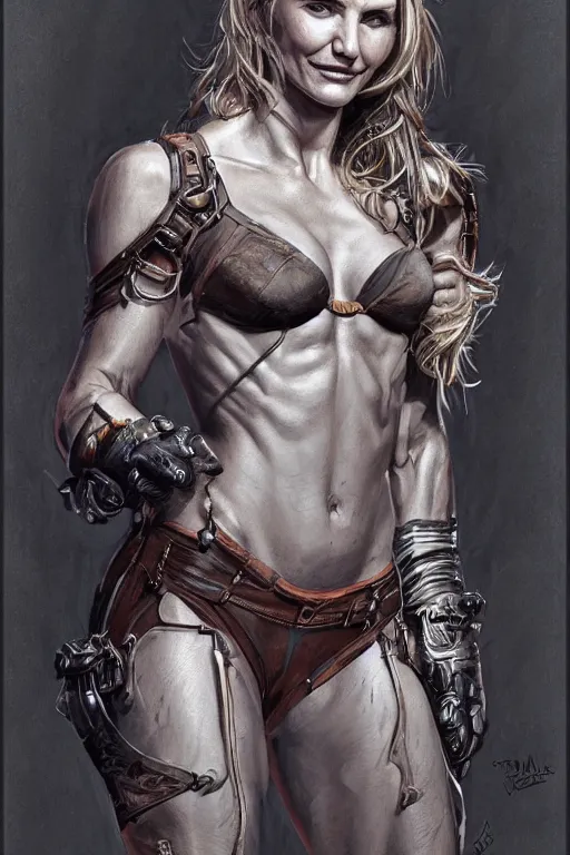 Image similar to Cameron Diaz as a ruggedly handsome hero, intricate, elegant, highly detailed, centered, digital painting, artstation, concept art, smooth, sharp focus, illustration, art by artgerm and donato giancola and Joseph Christian Leyendecker, WLOP