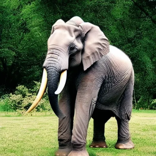 Image similar to elephant unicorn hybrid.