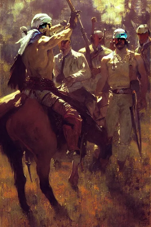 Image similar to witcher, painting by gaston bussiere, craig mullins, j. c. leyendecker, edgar degas