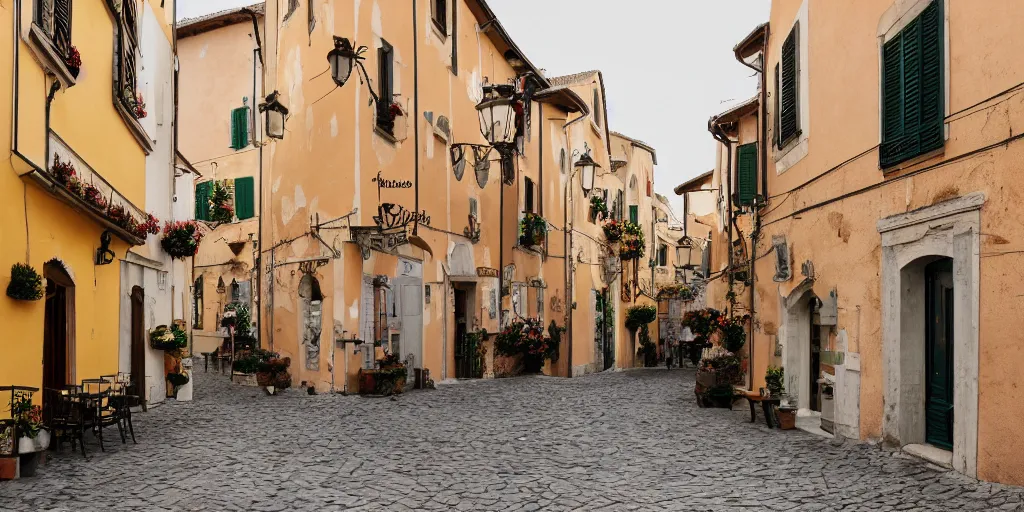 Image similar to photo of an small cozy italian town