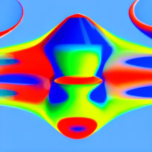 Image similar to a Fluid Simulation of a space shuttle, large eddies, Colourful, CFD , Multiphase flow, hexagonal mesh