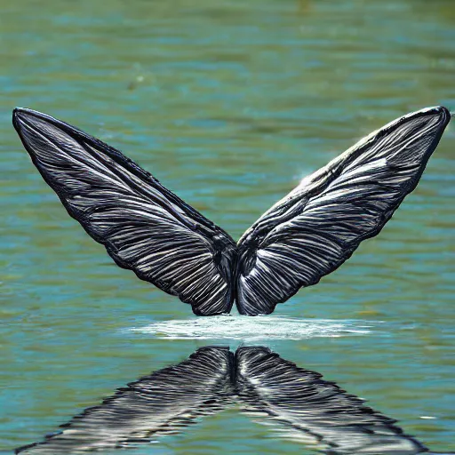 Image similar to wings made of water