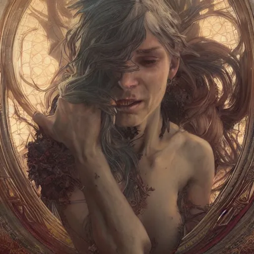 Prompt: anthony fauci seething, lower back, ultra realistic, concept art, intricate details, eerie, horror, highly detailed, photorealistic, octane render, 8 k, unreal engine. art by artgerm and greg rutkowski and alphonse mucha