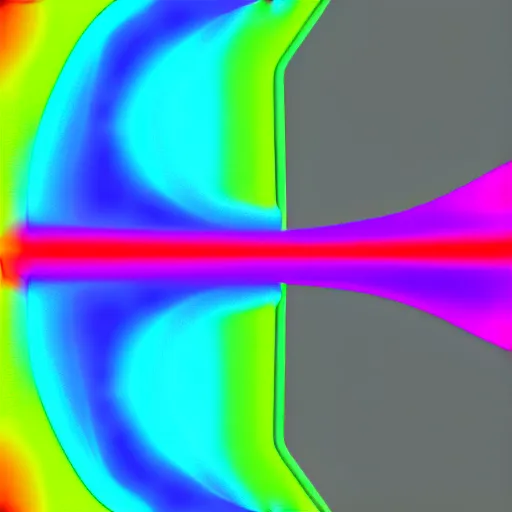 Image similar to a Simulation of a space shuttle, eddies, Colourful, CFD, Multiphase flow, hex mesh