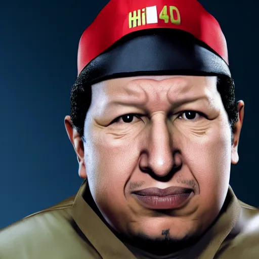 Image similar to A still of Hugo Chávez as Solid Snake from Metal Gear Solid, 4k, photograph, photoreal, realistic, highly detailed, promo shoot, award winning