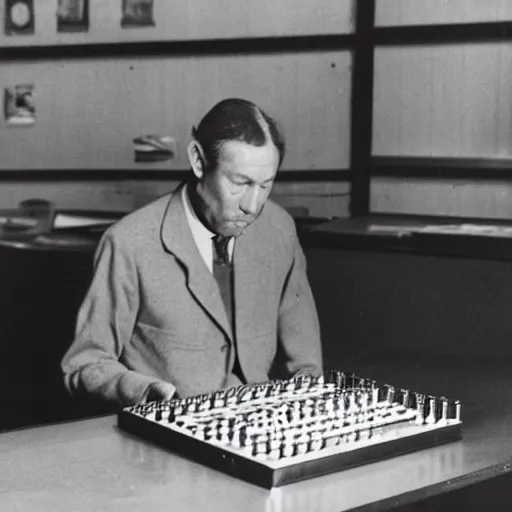 Image similar to Mike tysen sitting at a table using an abacus to count