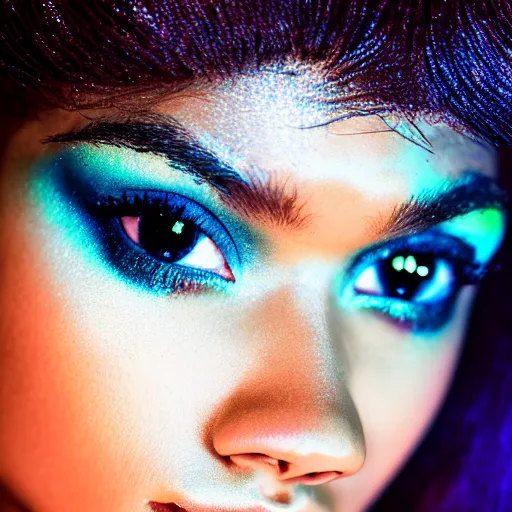 Prompt: Zendaya as mermaid, grungy, unkept hair, glowing eyes, modelsociety, radiant skin, huge anime eyes, RTX on, perfect face, intricate, Sony a7R IV, symmetric balance, polarizing filter, Photolab, Lightroom, 4K, Dolby Vision, Photography Award