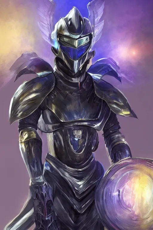 Image similar to helmet armor guardian destiny in witch queen illumination ray tracing hdr fanart arstation by sung choi robot ninja mask and eric pfeiffer and gabriel garza and casper konefal