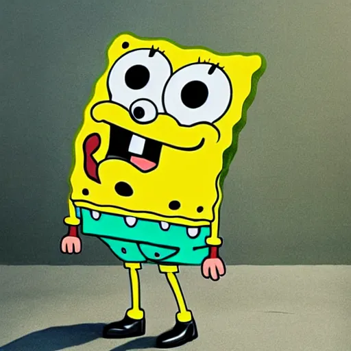 Prompt: Spongebob in real life wearing Rick Owens clothing, avant garde fashion look and clothes, outfit photograph, trending on r/Streetwear, extreme photorealism