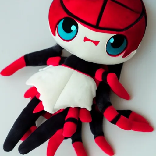 Prompt: cute fumo plush of a spidergirl, anime girl