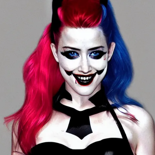 Image similar to amber heard as harley quinn.