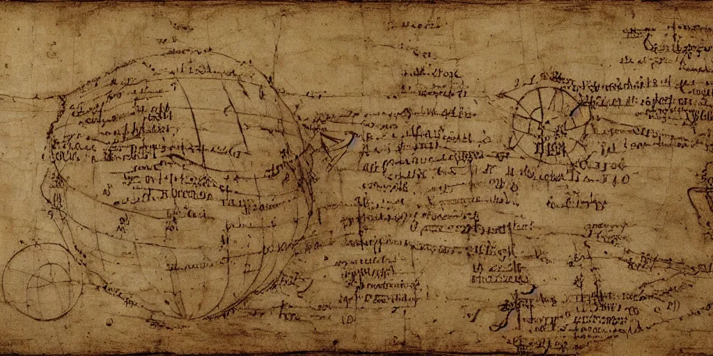 Image similar to davinci draws a very detailed treasure map