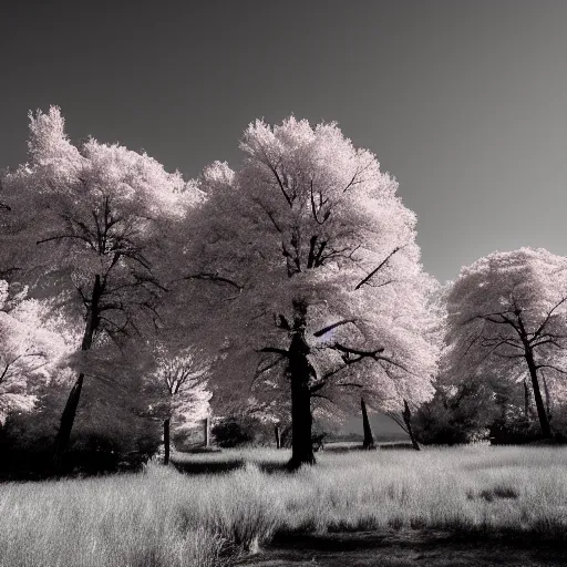 Prompt: trees in infrared