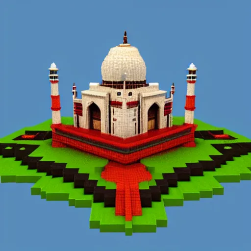 Image similar to the taj mahal voxel art