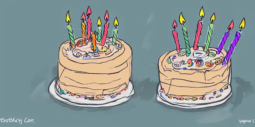 Image similar to a birthday cake at the gym, digital art