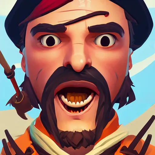 Image similar to painting jack the pirate on sea of thieves game avatar hero smooth face median photoshop filter cutout vector behance hd by jesper ejsing, by rhads, makoto shinkai and lois van baarle, ilya kuvshinov, rossdraws, illustration, art by ilya kuvshinov and gustav klimt