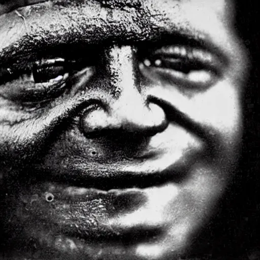 Image similar to extreme closeup of a coal miner's face, 1913