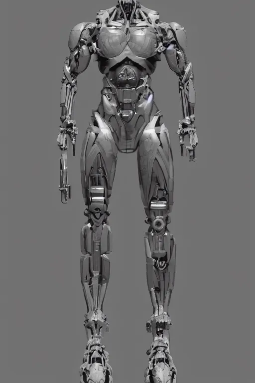 Image similar to symmetry!! full body human anatomy concept, plating, gun metal grey, cyborg limbs, gorilla feet, digital art, in the style of ben lol, brian sum, ramil sunga, herbert lowis, furio tedesschi, christopher cao, artstation, pinterest, deviantart, photoshop, octane render, unreal engine