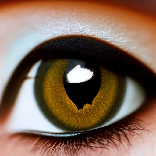 Image similar to close up of a golden eye, slitted pupil, high resolution photograph