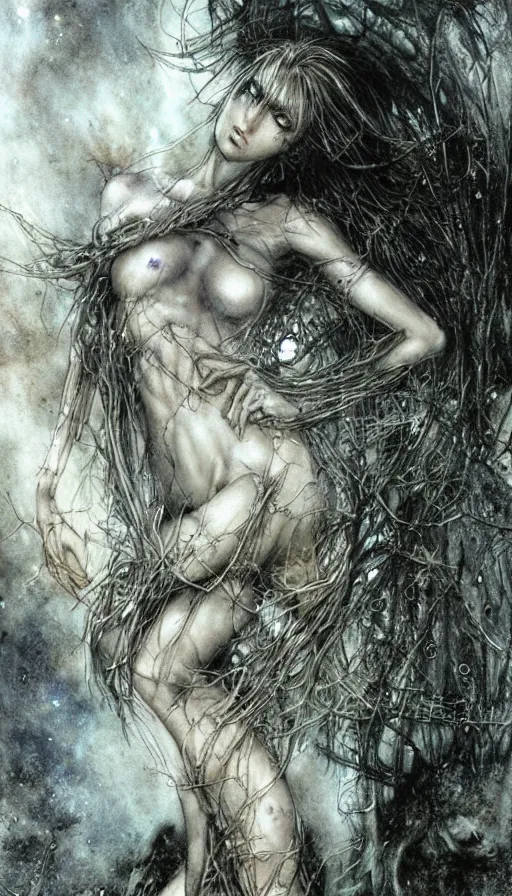 Prompt: The end of an organism, by Luis Royo,