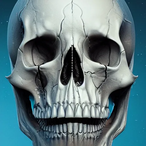 Image similar to portrait_of_a_melting_skull._intricate_abstract._intricate_artwork._by_Tooth_Wu_wlop_beeple_dan_mumford._octane_render_trending_on_artstat