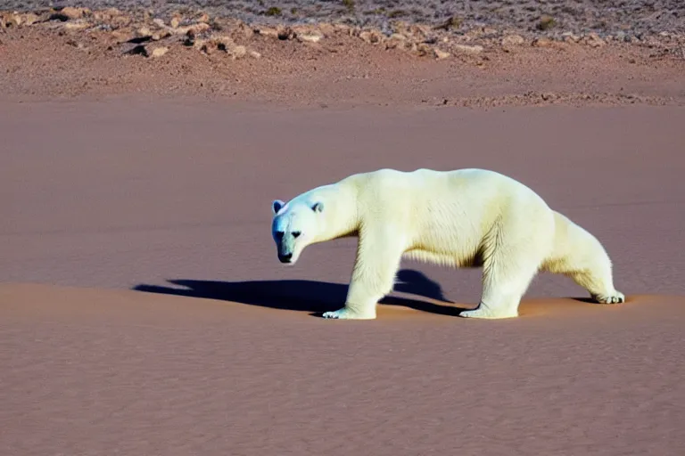 Image similar to polar bear on the desert