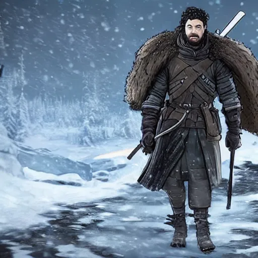 Image similar to jon snow as a character in apex legends