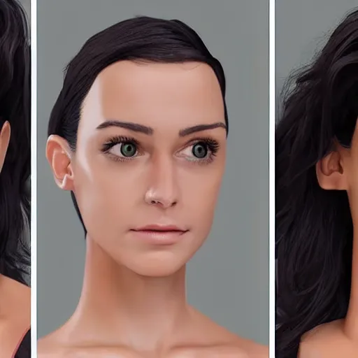 Image similar to a robot is morphing into copy of actresses, ultra realistic