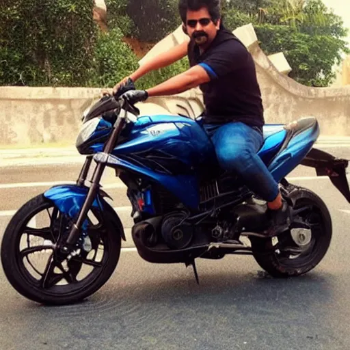 Image similar to ajith kumar actor riding a cool sports bike
