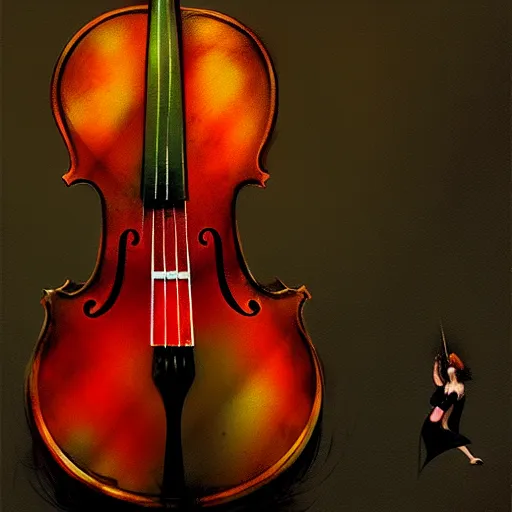 Image similar to body as a cello by greg rutkowski