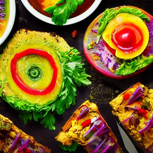 Image similar to lsd, professional food photography