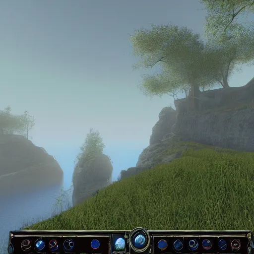 Prompt: myst IV age screenshot